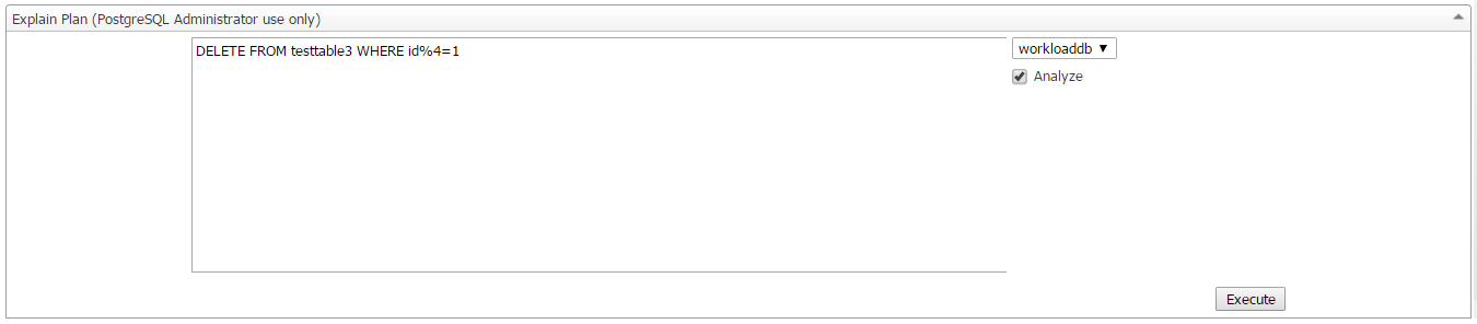 Explain Plan Request